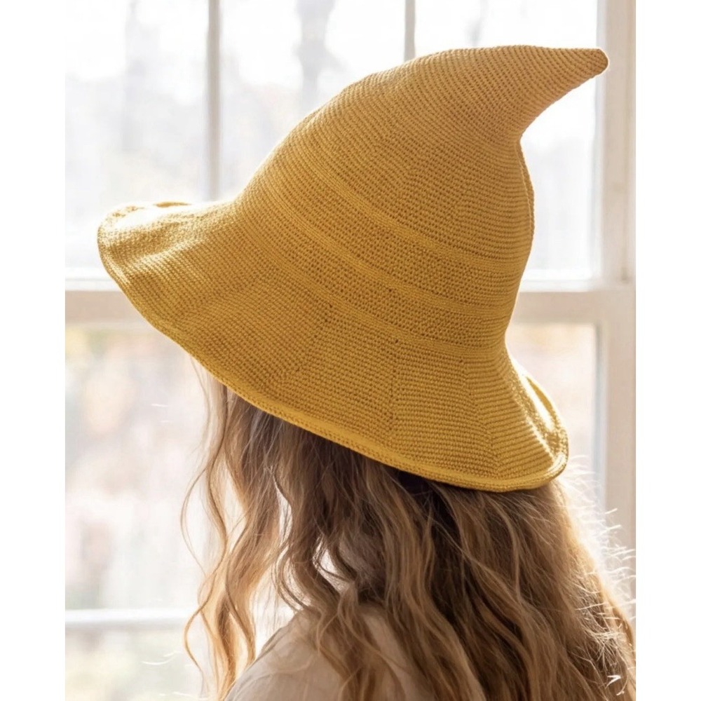 Knitted Witch Hat, Boho Halloween Costume, Witchy Fall Fashion